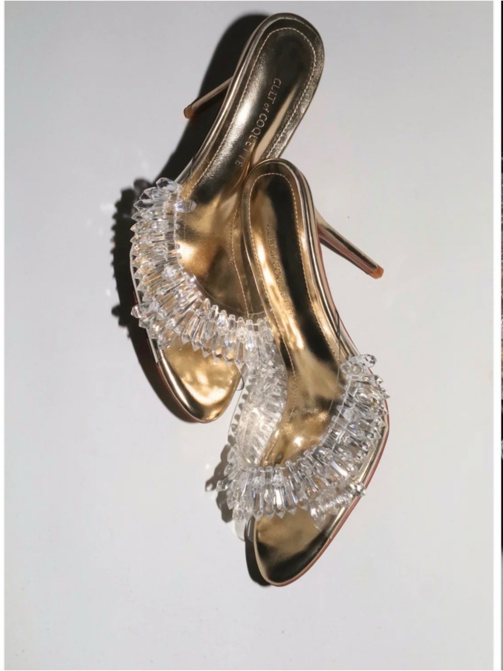 Cult of Coquette Goldie Clear Drip Chandelier Open Toe Mule - Sz 10 - NIB